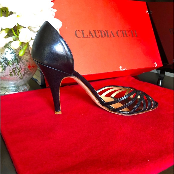 Gently used Claudia Ciuti 7.5 peeptoe heels - Picture 6 of 12